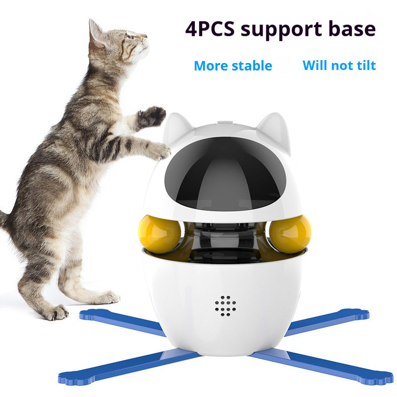 Interactive Cat Toy Rotating Feather and LED