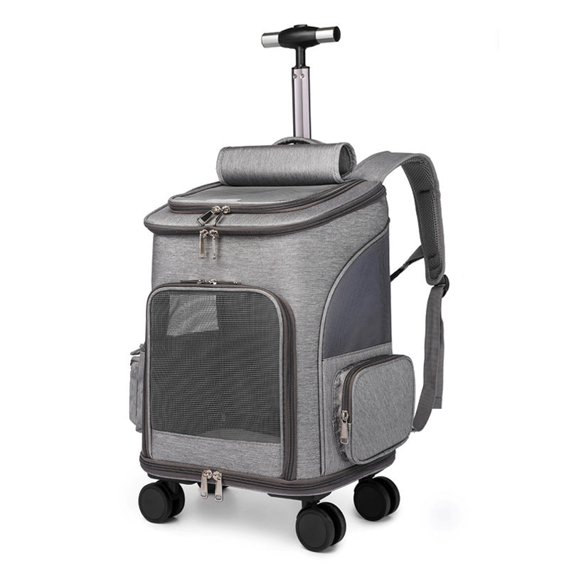 Sac à Dos Pliant Portable avec Roues Universelles