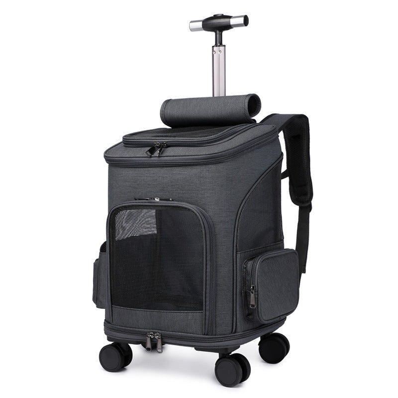 Sac à Dos Pliant Portable avec Roues Universelles