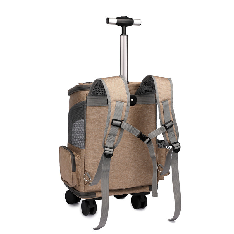 Sac à Dos Pliant Portable avec Roues Universelles