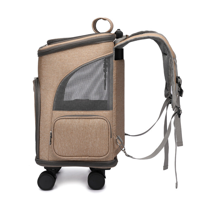 Sac à Dos Pliant Portable avec Roues Universelles