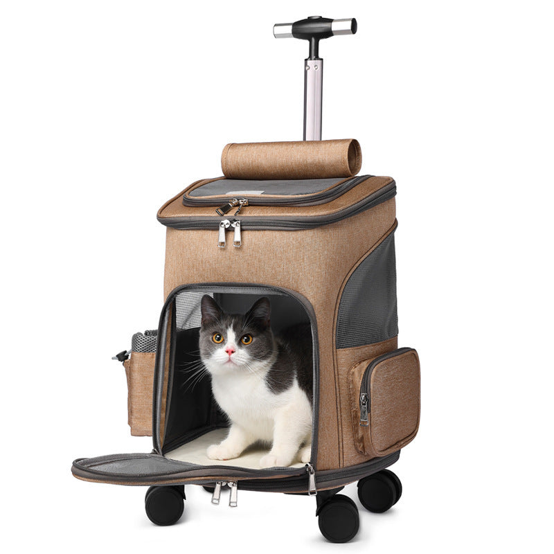 Sac à Dos Pliant Portable avec Roues Universelles