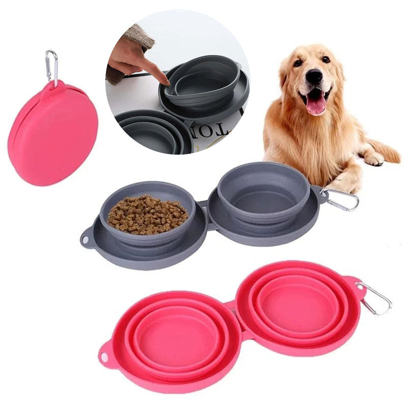 Double Folding Pet Bowl