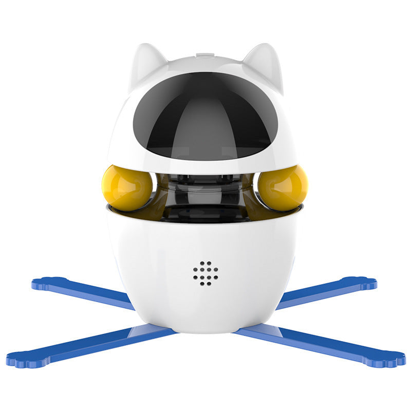 Interactive Cat Toy Rotating Feather and LED