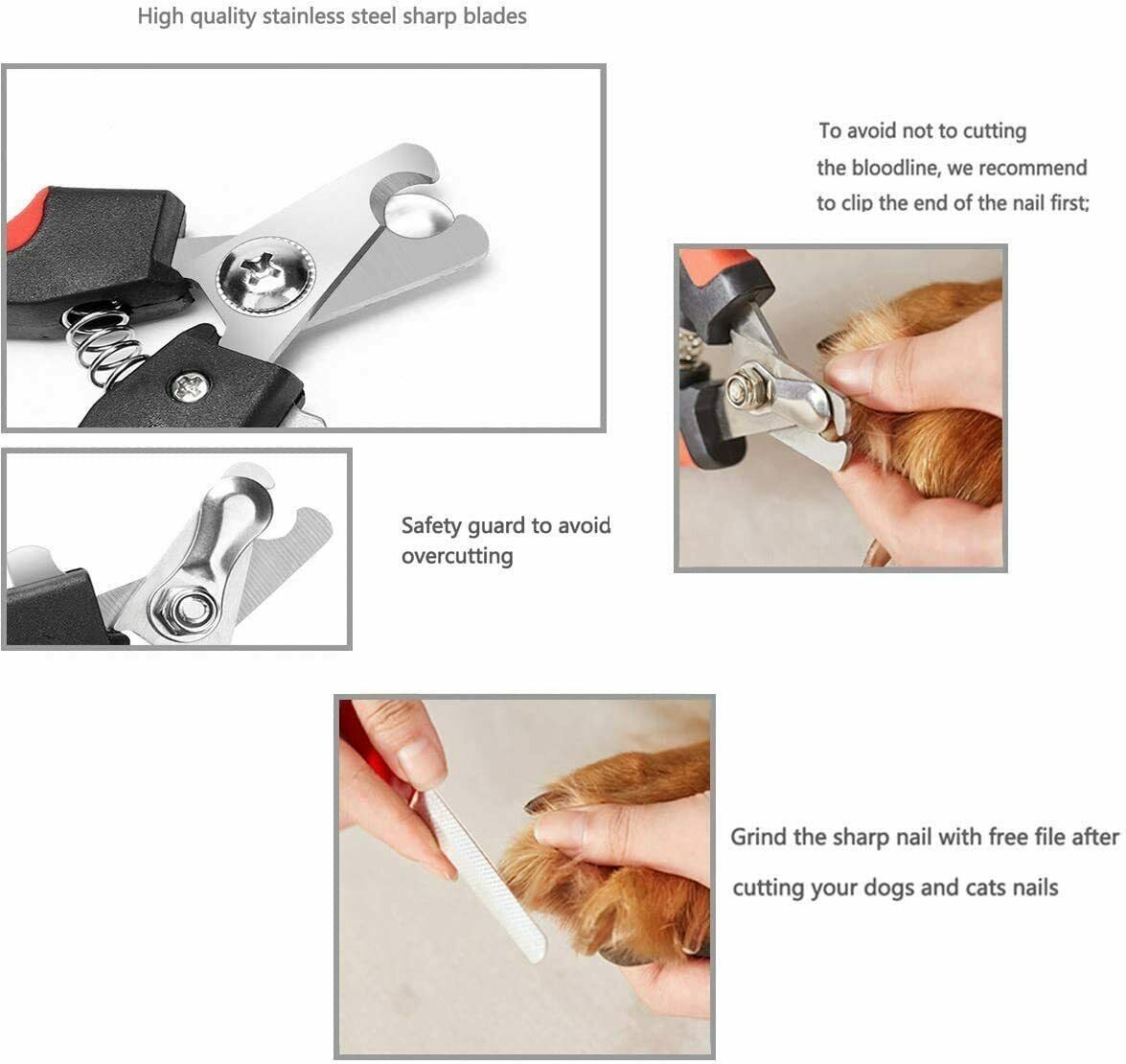 Ciseaux à Ongles Animaux avec Mécanisme de Verrouillage