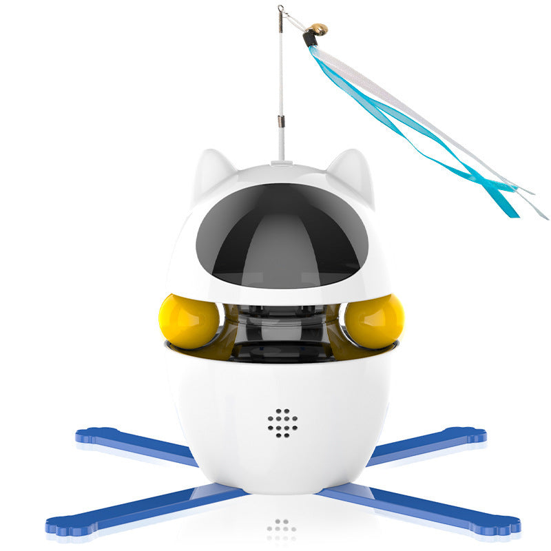 Interactive Cat Toy Rotating Feather and LED
