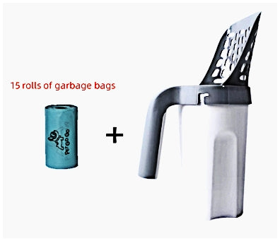 Cat Litter Scoop with Trash Bags - Complete Set