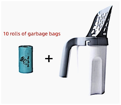 Cat Litter Scoop with Trash Bags - Complete Set