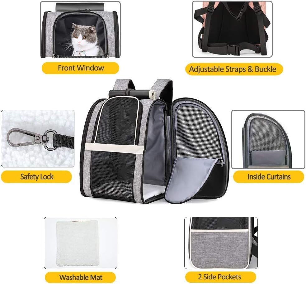 Breathable Carrier Backpack for Cats and Small Dogs