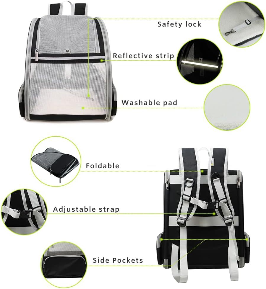 Breathable Carrier Backpack for Cats and Small Dogs