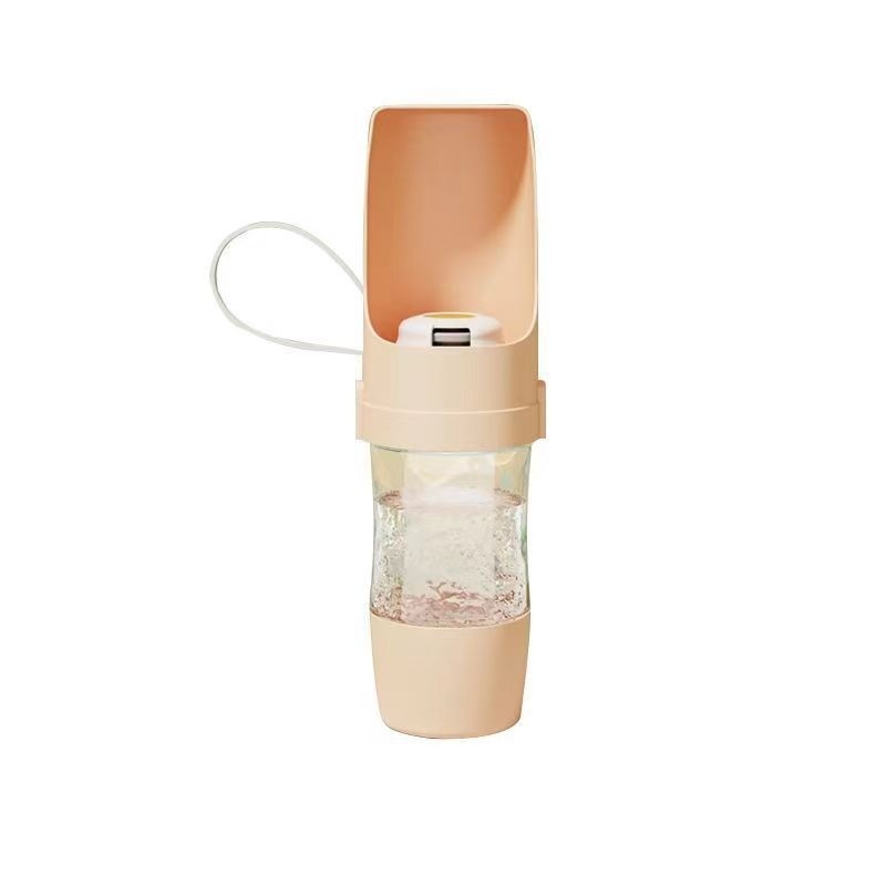 bouteille d'eau portable chat et chien beige
