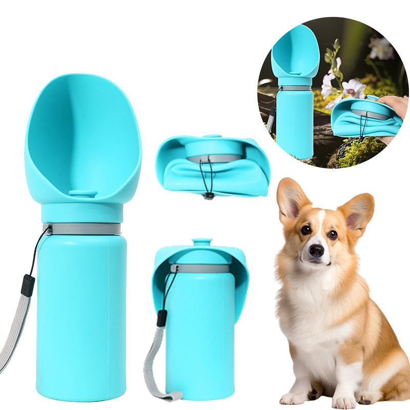 gourde-pliable-silicone-chien